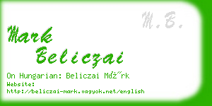 mark beliczai business card